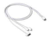 80cm 3 in 1 Charging Cable with Lightning, Micro USB and Apple 30-pin