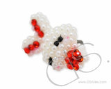 Crystal Headphone Jack Plug - White Rabbit