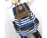 Sailor Stripes Drawstring Rucksack - Blue