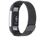 Magnet Stainless Steel Mesh Watch Band for Fitbit Alta - Black