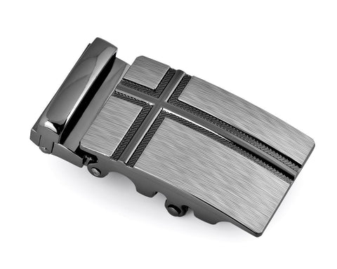 Classic Adult Men Metal Sliding Automatic Belt Buckle - Cross