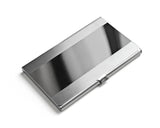 Simple Lined Stainless Steel Business Card Holder