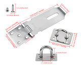 Door Latch Lock 2 Pieces Black Hasp Latch