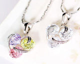 Three In Love Crystal Necklace