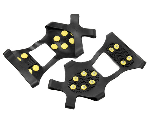 2 Pcs Silicone Anti-slip Action Traction Ice Cleats - Black