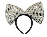 Party Costume Accessory Sequin-Sheen LED Flashing Bow Headband