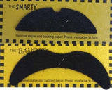 12 Pcs Fake Mustache Stickers Set For Costume Party - Black