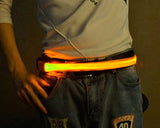 LED Running Waist Belt - Yellow