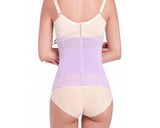 Women Waist Trainer Cincher Tummy Slimming Corset Belt Lace-Purple, L